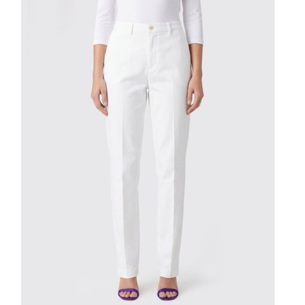 Briglia 1949 Italy White Women's Tailored Straight-Leg Trousers